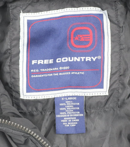 Mens UK Size XL Free Country Black Puffer Jacket