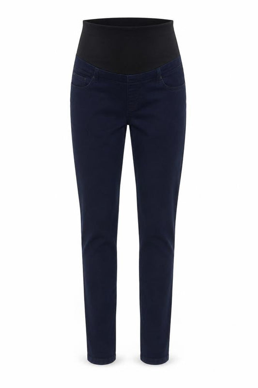 Front view of Dunnes Women’s Blue Skinny Maternity Jeans, size UK 8