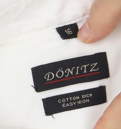 Mens UK Collar Size 16 Donitz Smart White  Dress Shirt
