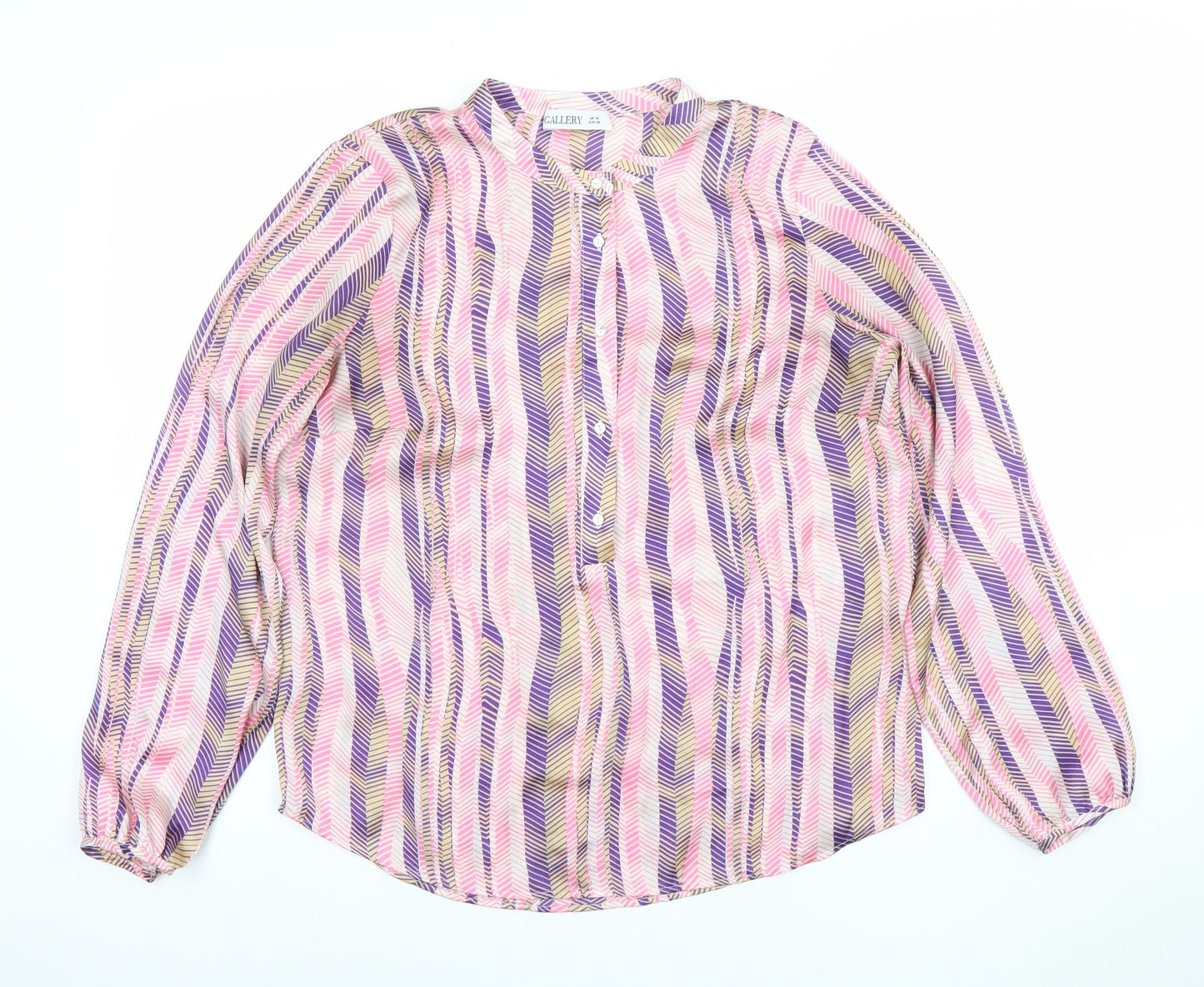 Womens UK Size 10 Gallery Multicoloured Tunic Blouse