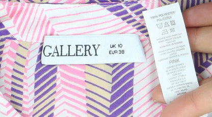 Womens UK Size 10 Gallery Multicoloured Tunic Blouse