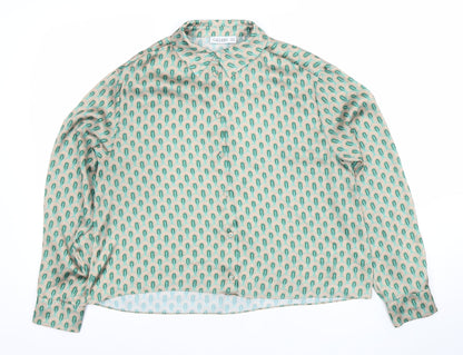 Womens UK Size 10 Gallery Green Classic Button-Up