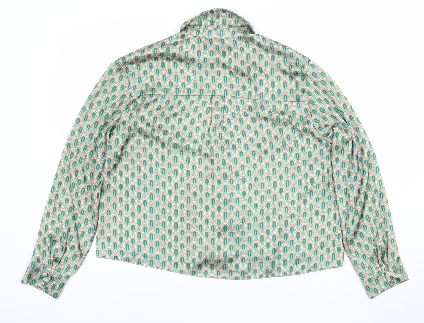 Womens UK Size 10 Gallery Green Classic Button-Up