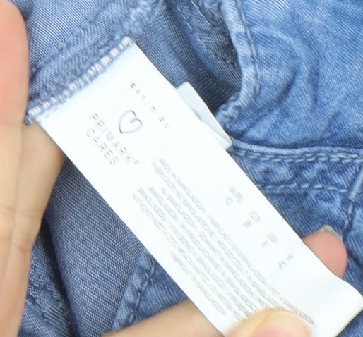 Primark Women’s Blue Cotton Blend Cargo Trousers Size 10