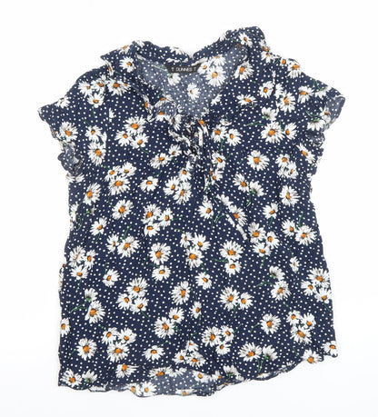 Womens UK Size 10 Dunnes Blue Tunic Blouse