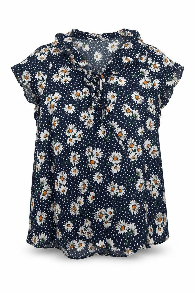 Womens UK Size 10 Dunnes Blue Tunic Blouse