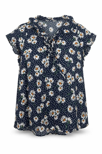 Womens UK Size 10 Dunnes Blue Tunic Blouse