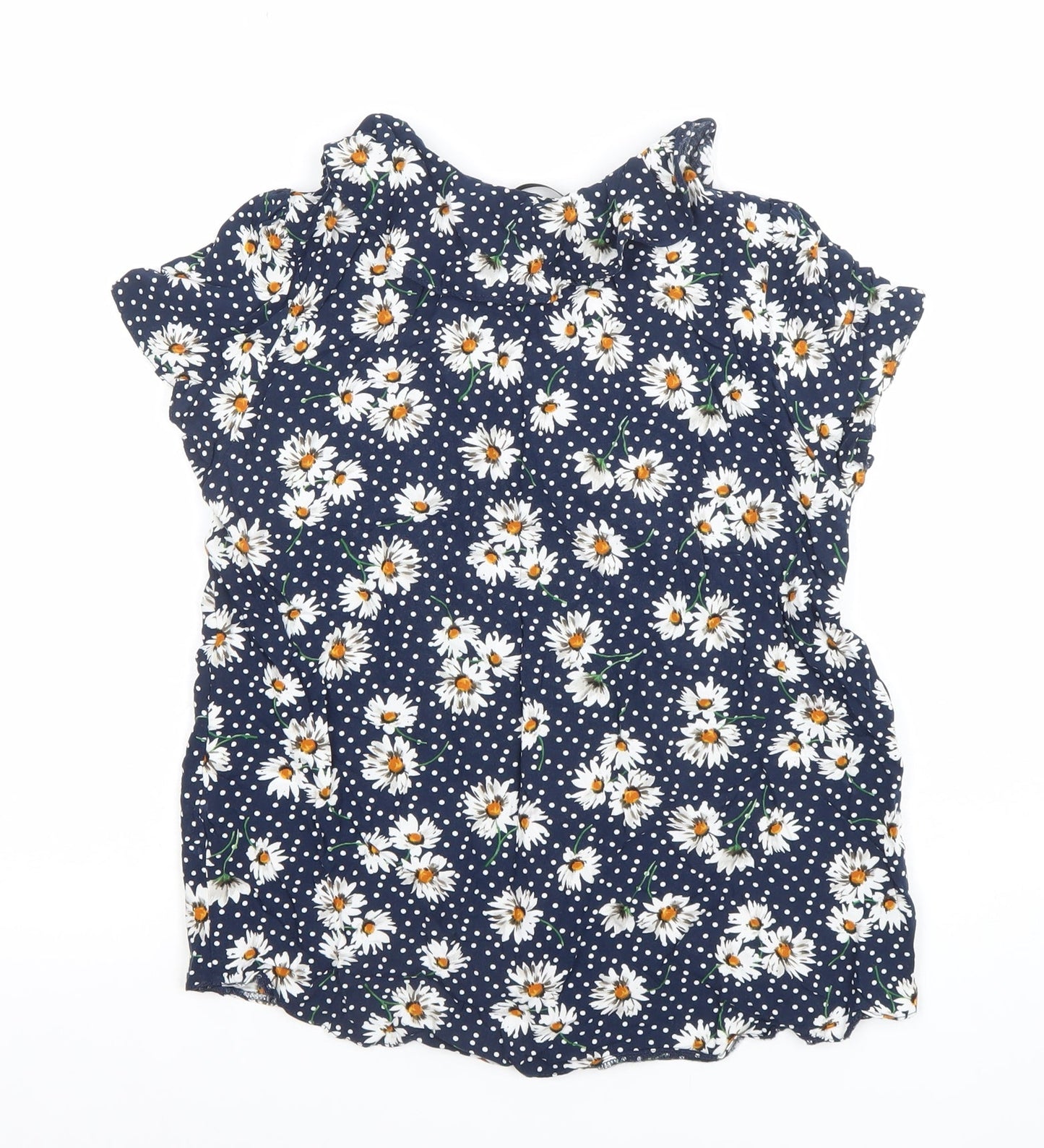 Womens UK Size 10 Dunnes Blue Tunic Blouse