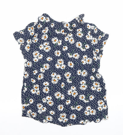 Womens UK Size 10 Dunnes Blue Tunic Blouse