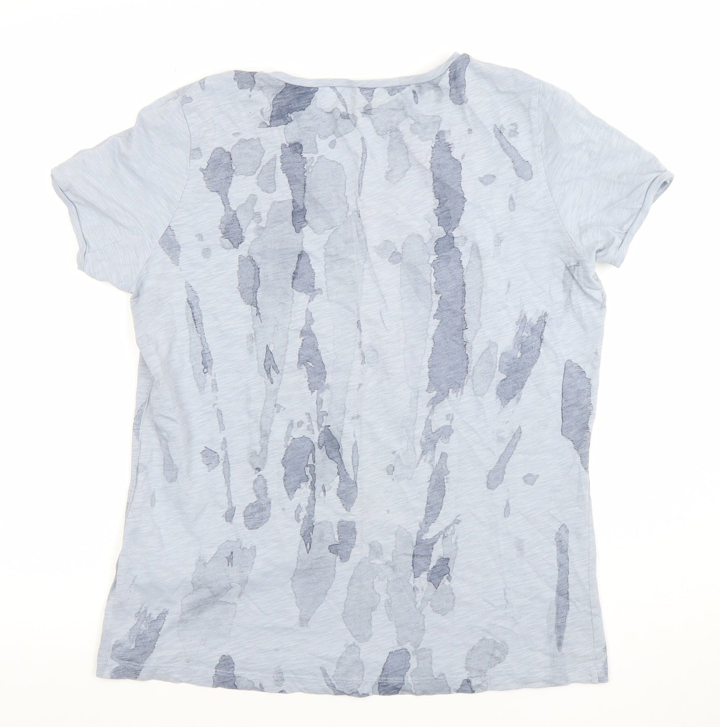 Womens UK Size 14 EVA KAYAN Blue Basic T-Shirt