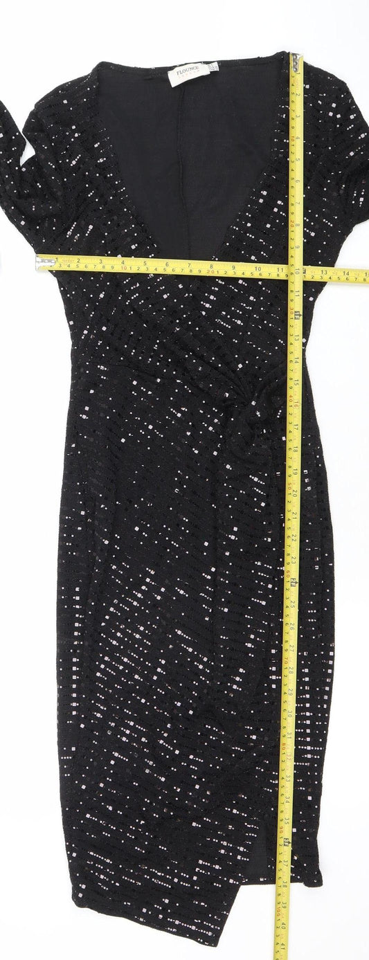 Womens UK Size 8 Flounce London Bodycon Dress