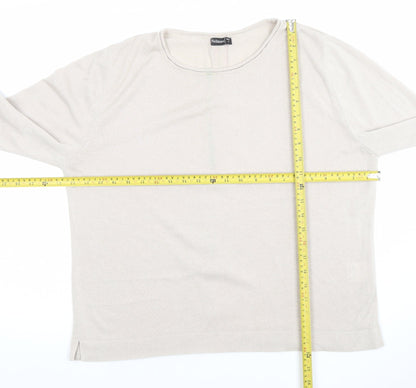 Womens UK Size 4 Nozomoi Beige Basic Blouse