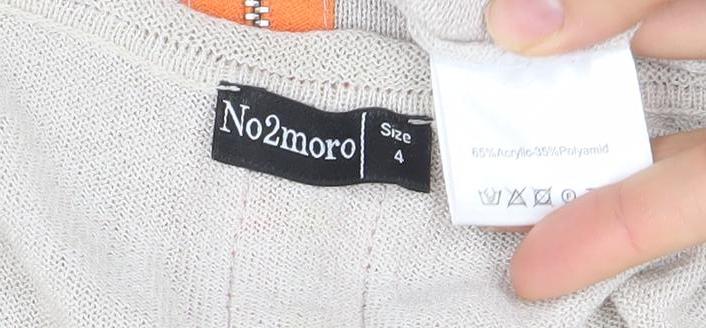 Womens UK Size 4 Nozomoi Beige Basic Blouse