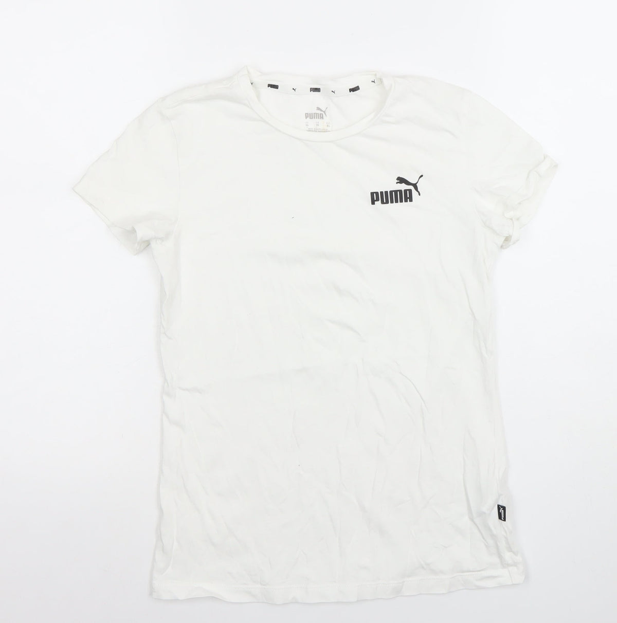 Womens UK Size XS PUMA White Basic T-Shirt