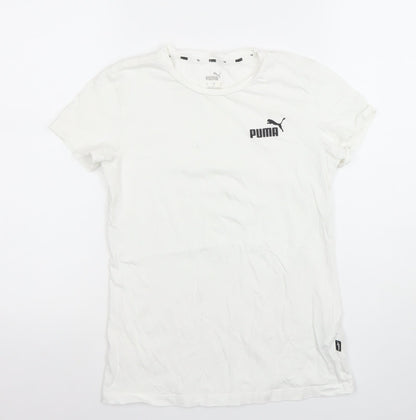 Womens UK Size XS PUMA White Basic T-Shirt