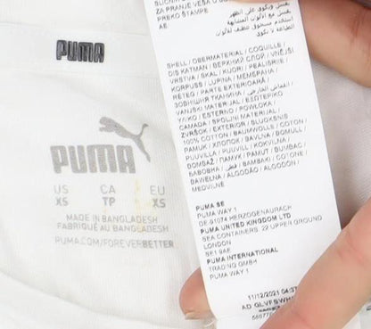 Womens UK Size XS PUMA White Basic T-Shirt