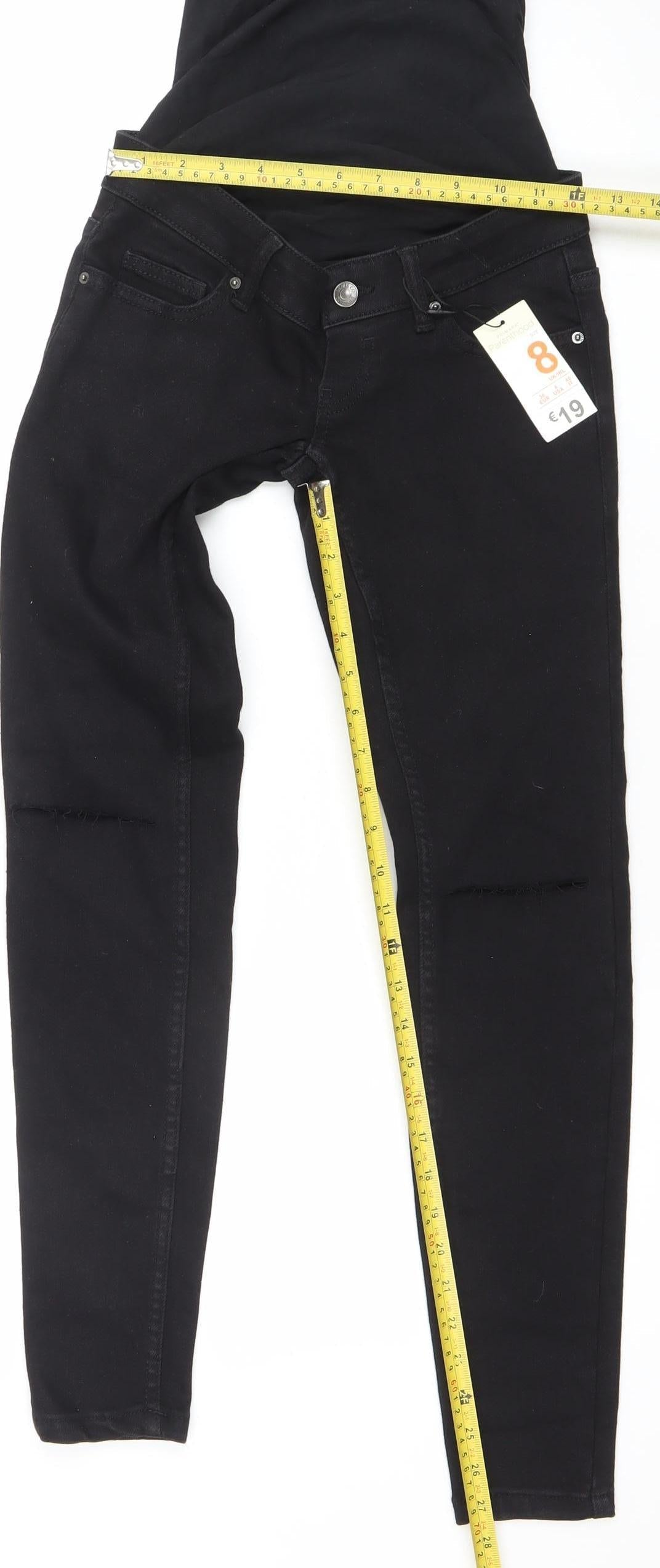 Denim & Co. Women's Black Maternity Jegging Jeans Size 8 High Rise