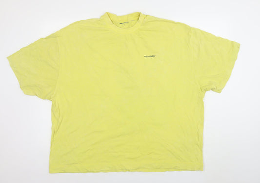 Mens UK Size L COLLUSION Yellow  T-Shirt
