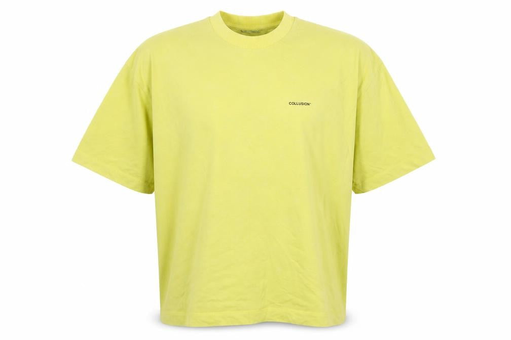 Mens UK Size L COLLUSION Yellow  T-Shirt