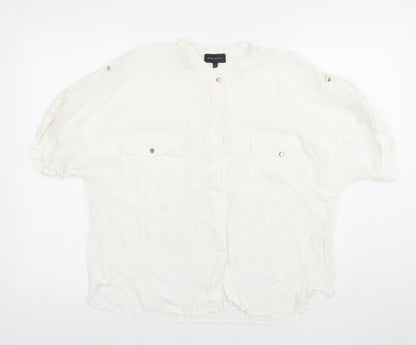 Womens UK Size 14 EVA KAYAN White Basic Blouse