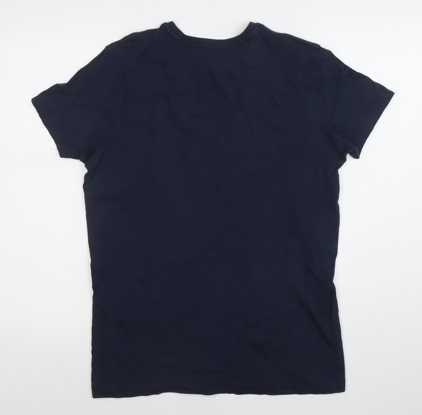 Roberto Cavalli Men's Blue Logo Cotton T-Shirt Size L