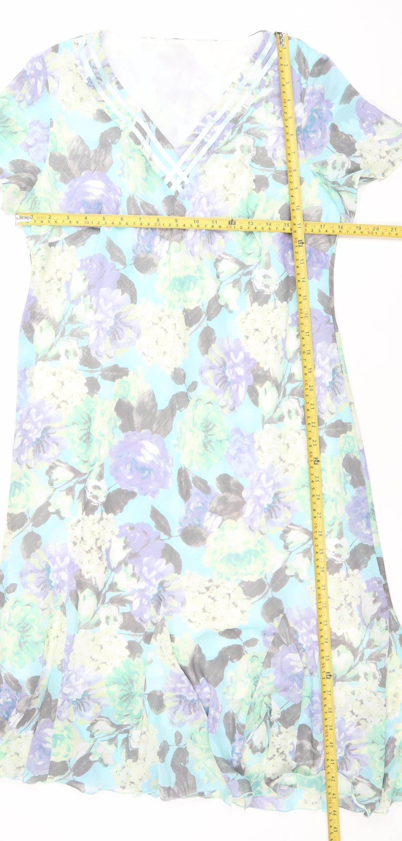 Debenhams Women’s Multicoloured Floral Shift Dress Size 16