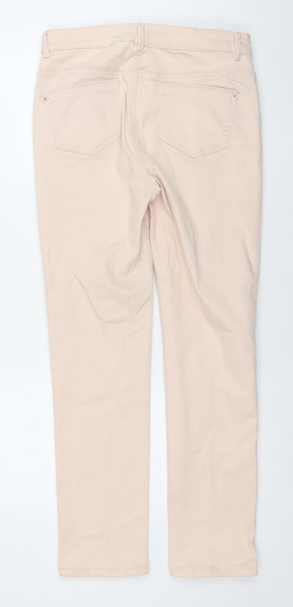 Dunnes Stores Women’s Beige Straight Jeans Size 12 Stretch Cotton