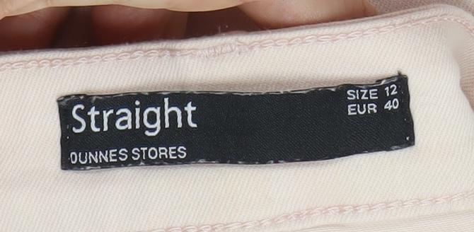 Dunnes Stores Women’s Beige Straight Jeans Size 12 Stretch Cotton