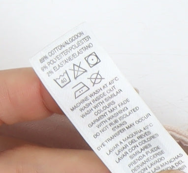 Dunnes Stores Women’s Beige Straight Jeans Size 12 Stretch Cotton