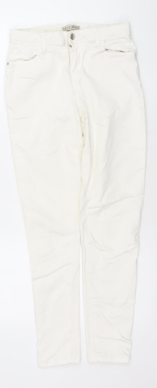 Denim Co. Women's White Skinny Jeans Size 10 Stretch Cotton