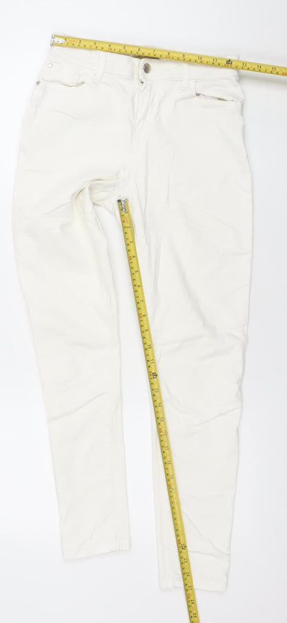 Womens UK Size 10 Denim Co. Slim Fit Skinny White Jeans