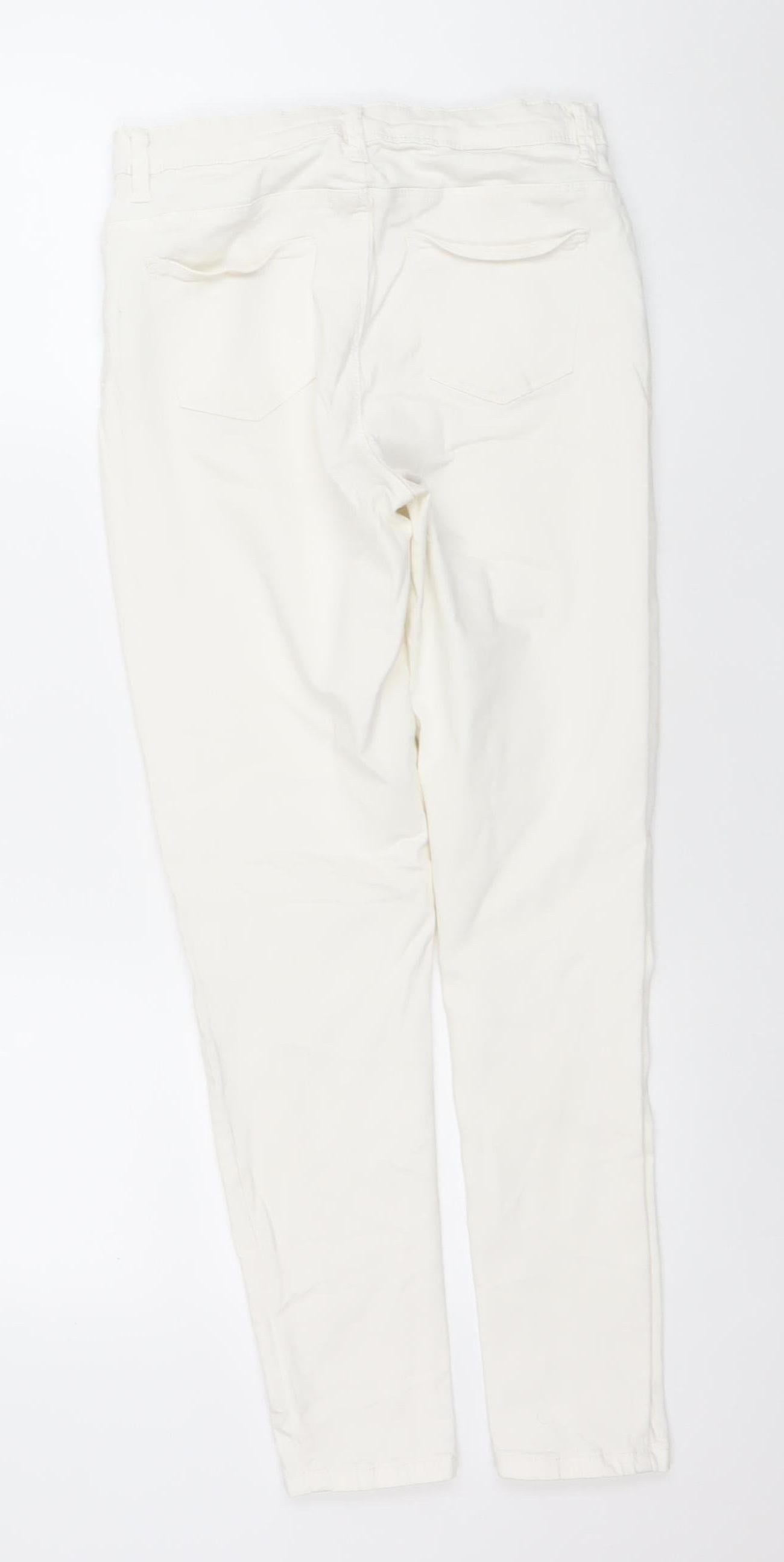 Womens UK Size 10 Denim Co. Slim Fit Skinny White Jeans