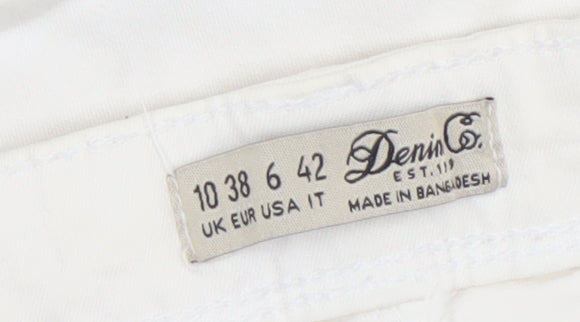 Womens UK Size 10 Denim Co. Slim Fit Skinny White Jeans