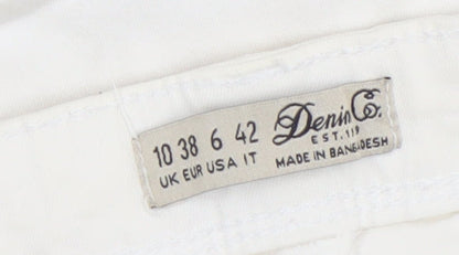 Womens UK Size 10 Denim Co. Slim Fit Skinny White Jeans