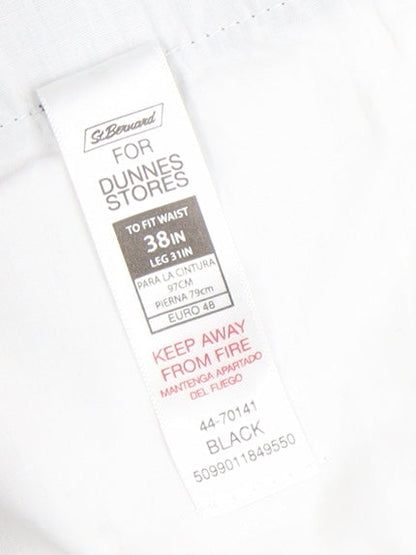 St. Bernard for Dunnes Stores Men's Black 38in Regular Fit Dress Pants