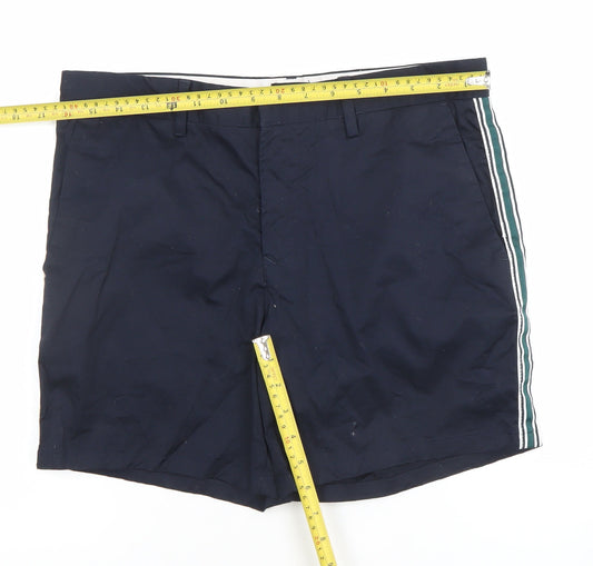 River Island Mens Blue Chino Shorts Size 32 Regular Fit Casual