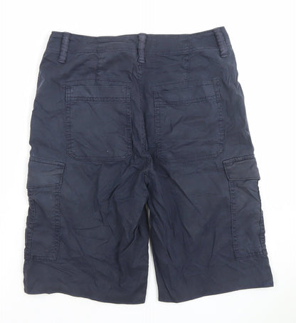 Marks and Spencer Men's Dark Navy Regular Cargo Shorts Size L