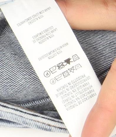 Denim Co. Womens Blue Acid Wash Distressed Skinny Jeans Size 14