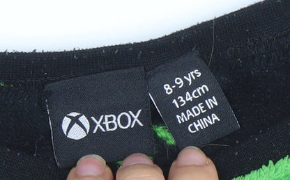 Xbox Boys Green Black Fleece Long Sleeve Pyjama Top 8-9 Years