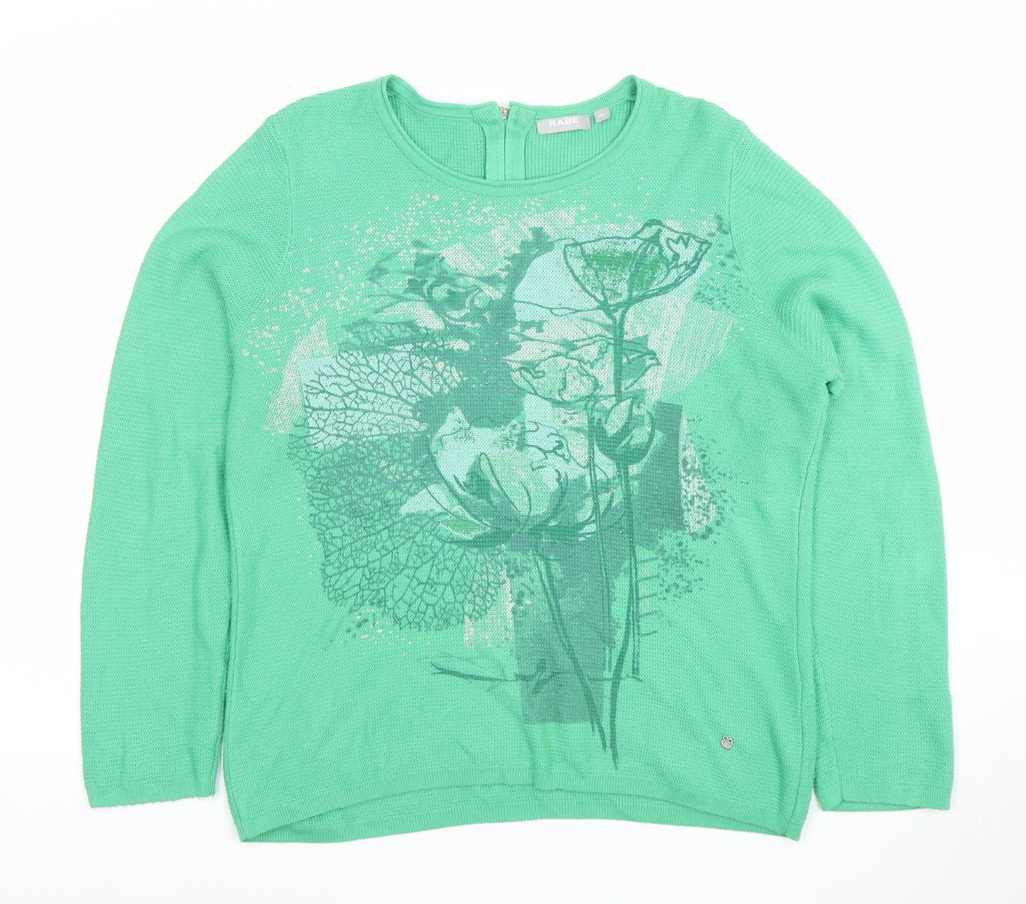 Womens UK Size 12 Rabe Green Pullover Jumper