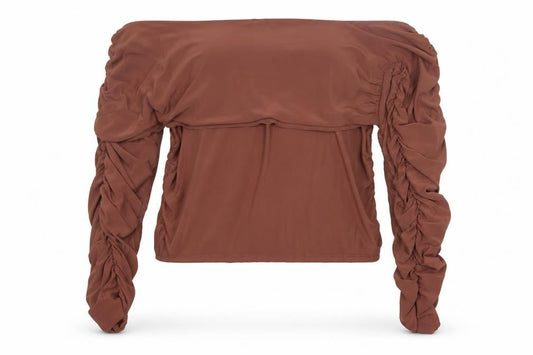 Womens UK Size 20 ASOS DESIGN Brown Cropped Blouse