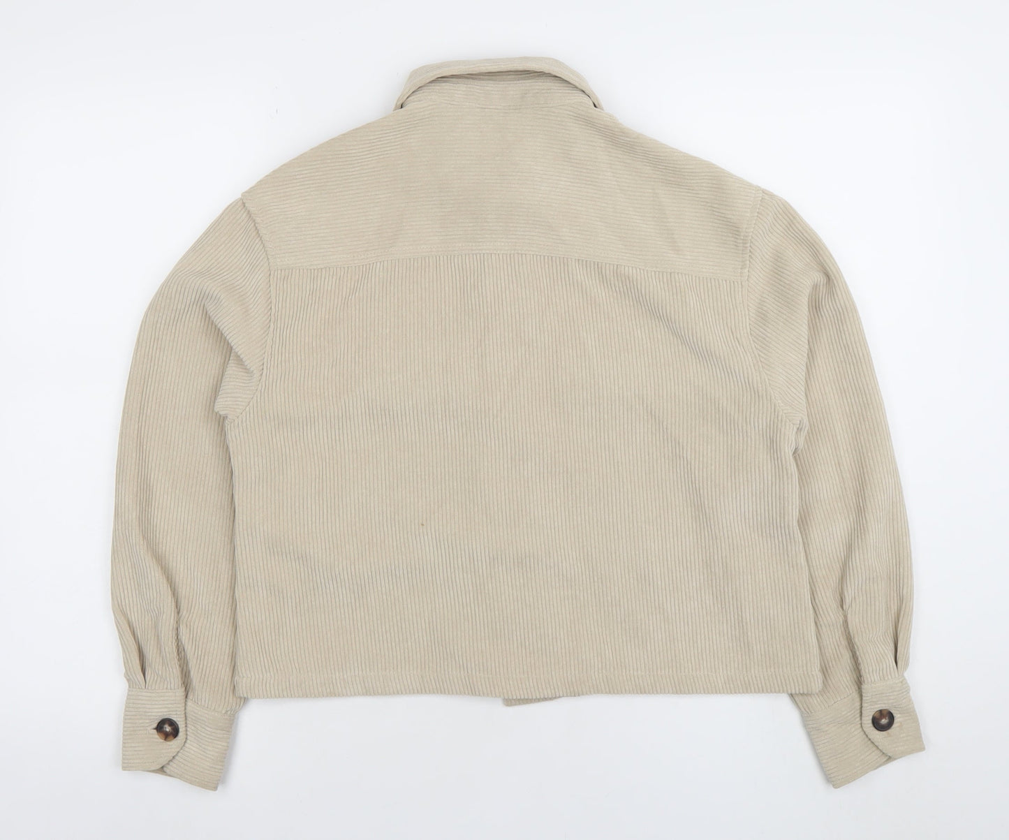 Womens UK Size 12 Stradivarius Beige Basic Jacket