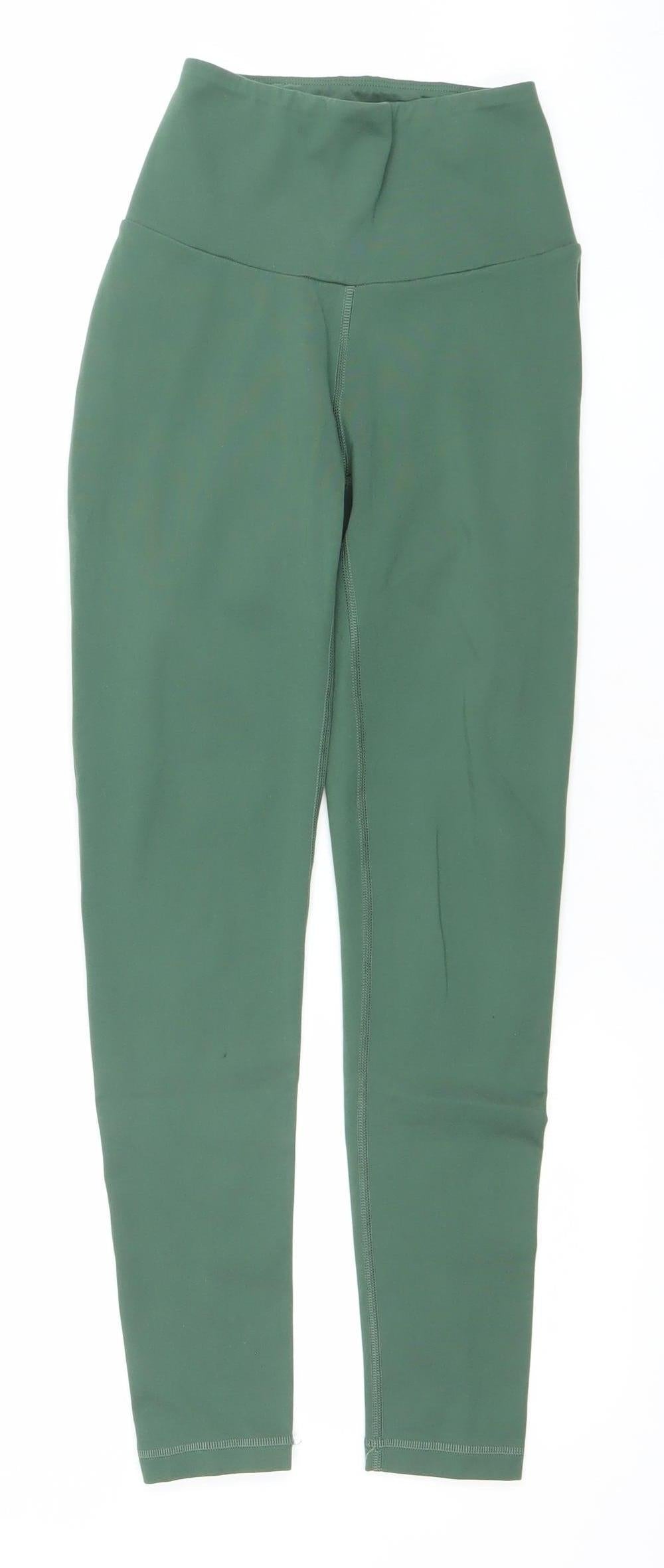 Womens UK Size XS adidas Slim Fit Leggings Green Leggings