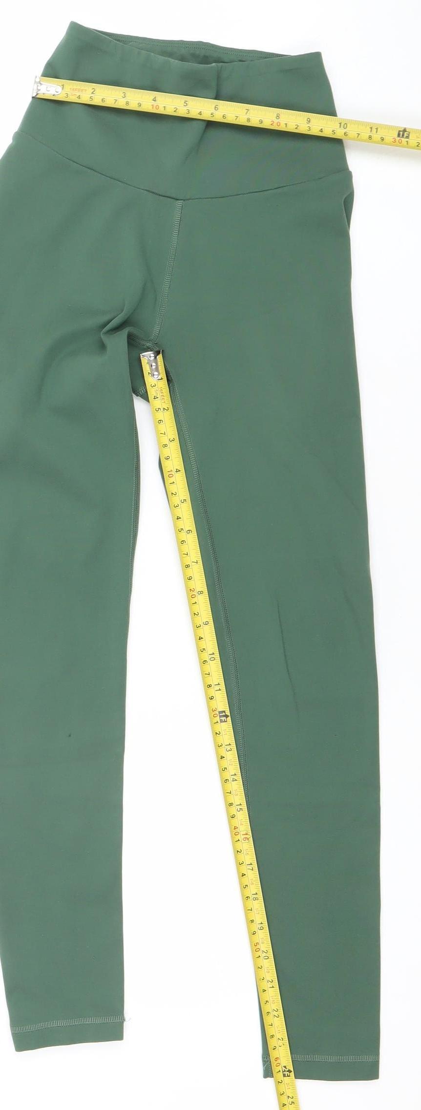 Womens UK Size XS adidas Slim Fit Leggings Green Leggings