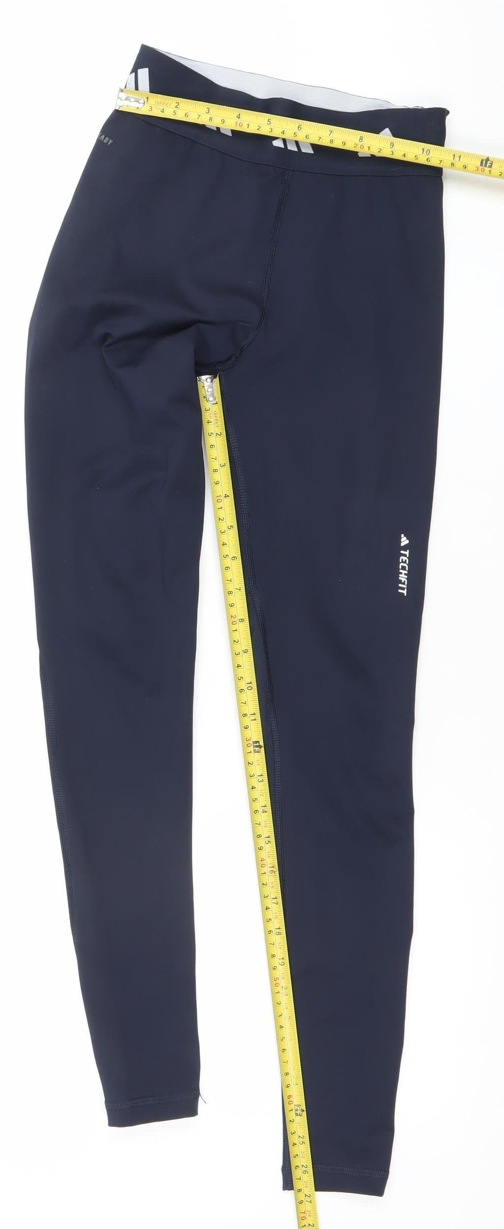 Womens UK Size XS adidas Athletic Fit Leggings Blue Leggings