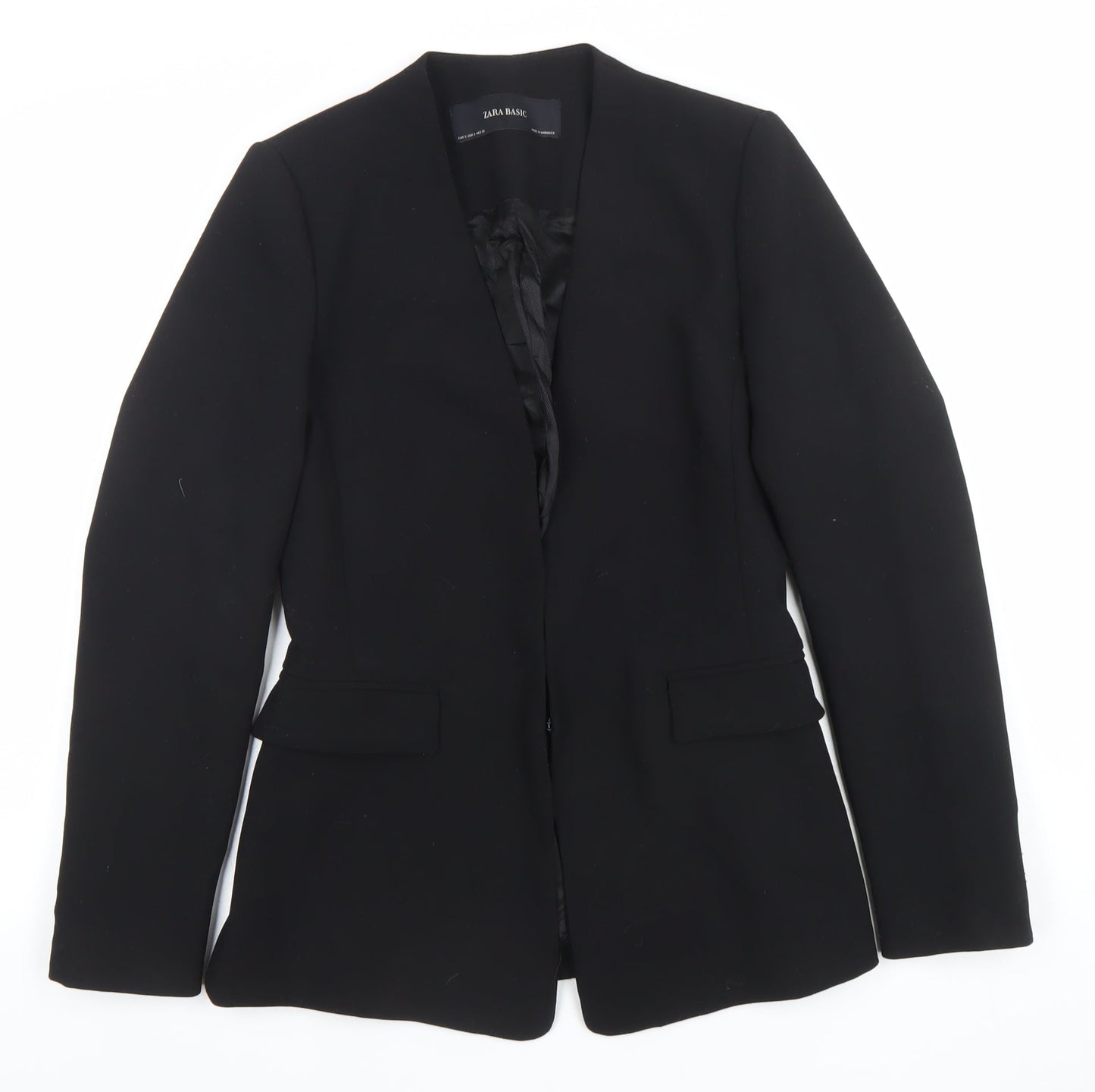 Womens UK Size S Zara Regular Black Blazer