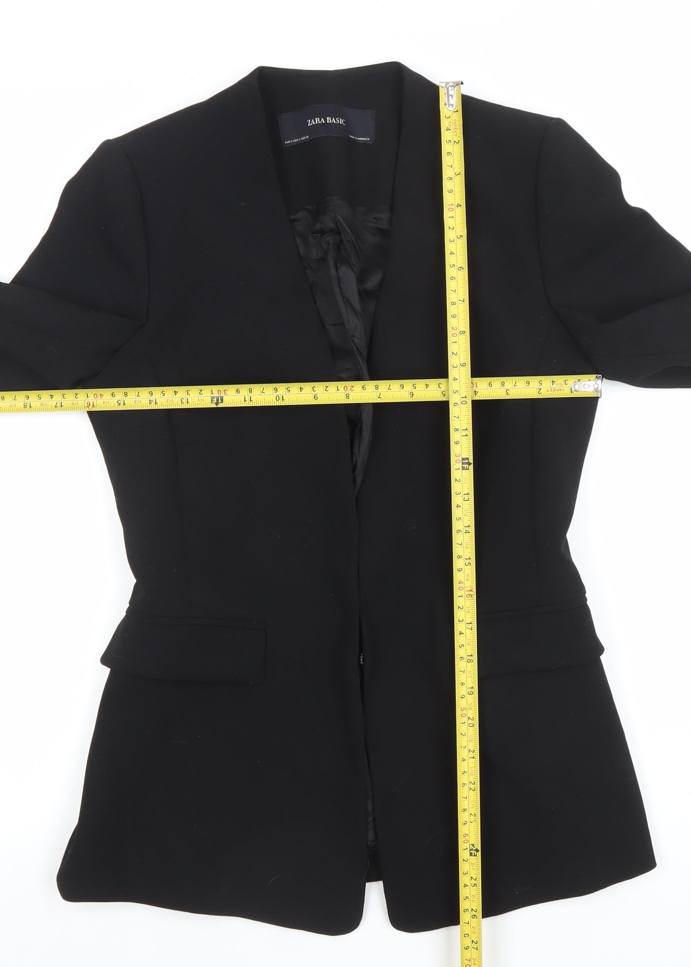 Womens UK Size S Zara Regular Black Blazer