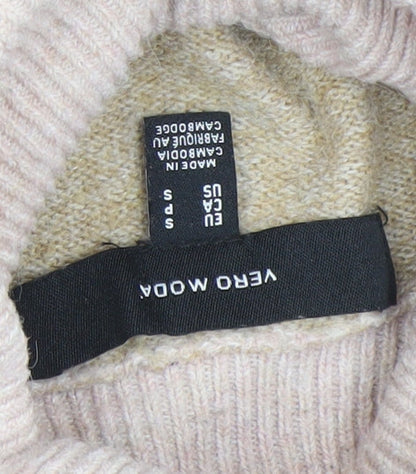 Womens UK Size S VERO MODA Beige Pullover Jumper