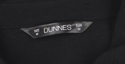 Dunnes Women's Black Belted Shirt Dress Size M Long Sleeve