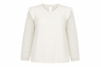 Womens UK Size 12 Savior Ivory Tunic Blouse